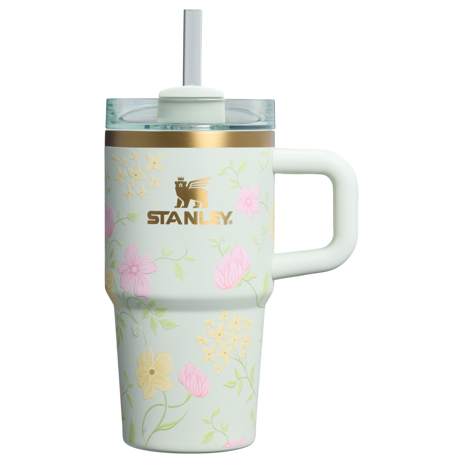 Stanley Quencher H2.0 FlowState Tumbler 20 oz Spring Blossoms – Insulated Floral Tumbler with Straw for Women