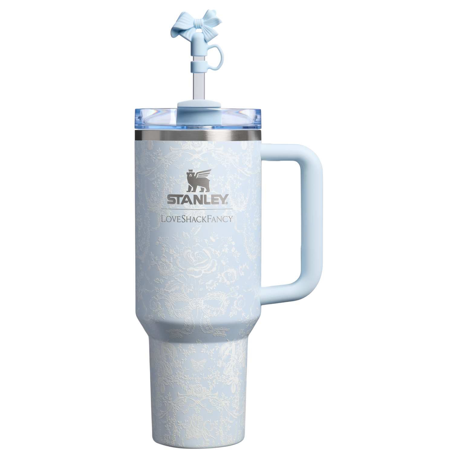 Stanley x LoveShackFancy Holiday Quencher H2.0 FlowState Tumbler 40 oz – Limited Edition Floral Insulated Cup