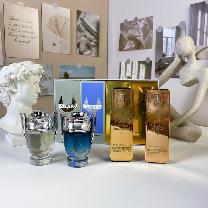 Paco Rabanne 4-piece miniature set full collection view